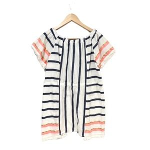 Letarte Striped Dress Swim Cover Up Caftan Sz Small Resort Cruise EUC